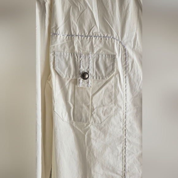 Cream/Off White Button-Up Shirt - Picture 2 of 11